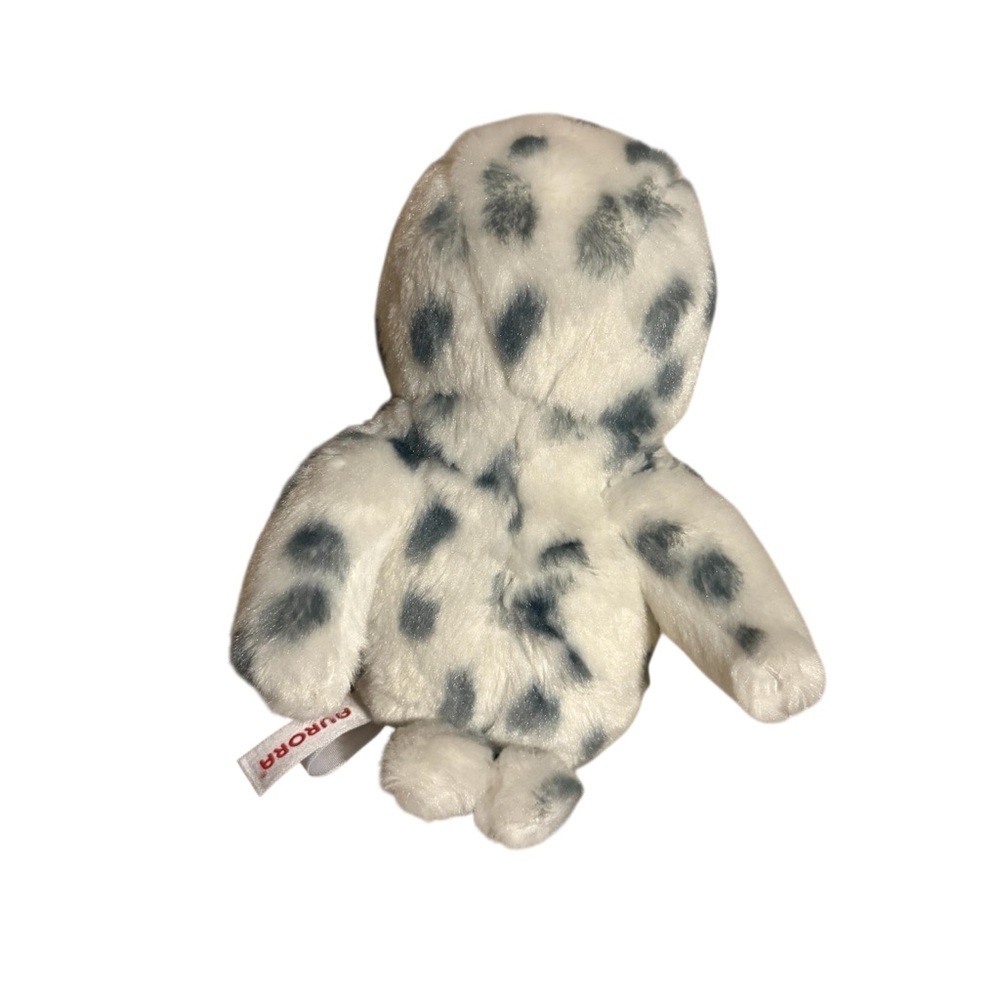 Aurora Snowy Flopsie Owl Plush 8" Stuffed Animal Gray Spotted - Picture 2 of 5